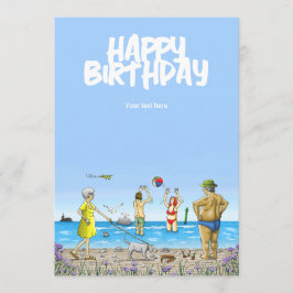 Tarjeta Feliz Cumpleaños en la Playa