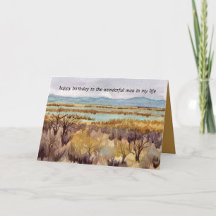 Tarjeta Feliz cumpleaños en mi desierto de vida Sagebrush