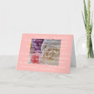 Tarjeta Feliz cumpleaños en muchos idiomas