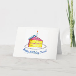Tarjeta Feliz cumpleaños, entrega personalizada de velas d