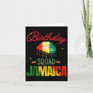 Tarjeta Feliz cumpleaños, equipo de escuadrón de Jamaica,
