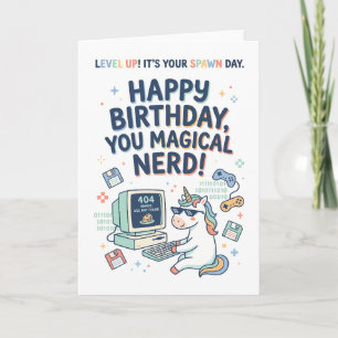 Tarjeta Feliz Cumpleaños Eres un Nerd Mágico