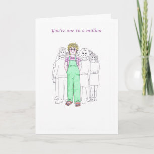 Tarjeta Feliz cumpleaños, eres uno en un millón
