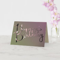 "Feliz Cumpleaños" escrito a mano en musgo de ciru
