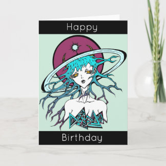 Tarjeta Feliz cumpleaños, espacio de manga original