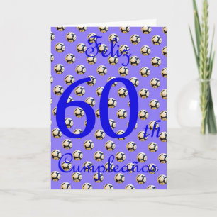 Tarjeta Feliz cumpleaños español con fútbol