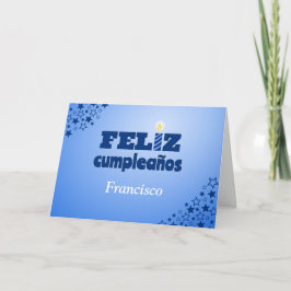 Tarjeta Feliz cumpleaños español personalizado