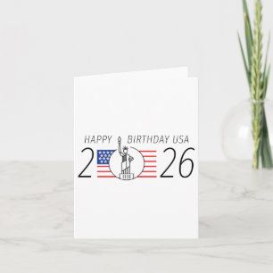 Tarjeta Feliz Cumpleaños Estados Unidos - Día de la Indepe