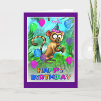 Tarjeta Feliz cumpleaños estilo jungla 003