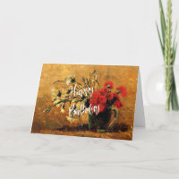 Feliz cumpleaños, famosa pintura floral de Van Gog