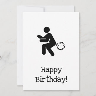 Tarjeta Feliz cumpleaños Fart Card - ¡espero que sea un ve