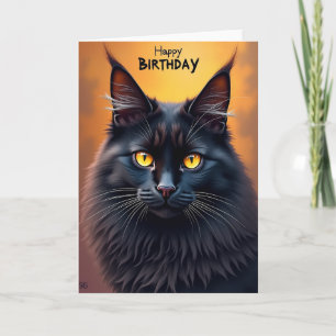 Tarjeta Feliz Cumpleaños Felino Regalo