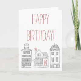 Tarjeta Feliz cumpleaños, feliz hogar