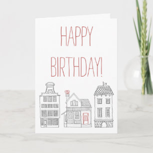 Tarjeta Feliz cumpleaños, feliz hogar