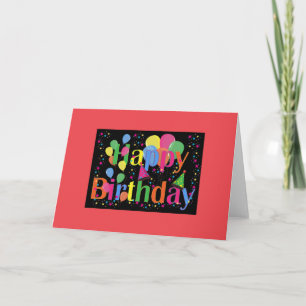 Tarjeta Feliz cumpleaños, fiesta de cumpleaños.