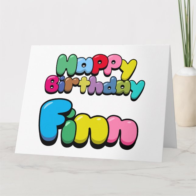 Tarjeta Feliz cumpleaños Finn (Anverso)