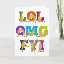Tarjeta Feliz cumpleaños Flexi pony LOL FYI OMG