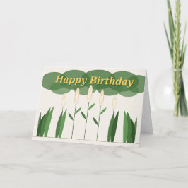 Tarjeta Feliz Cumpleaños Flor Blanca