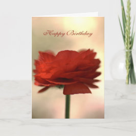 Tarjeta Feliz cumpleaños - Flor Ranunculus
