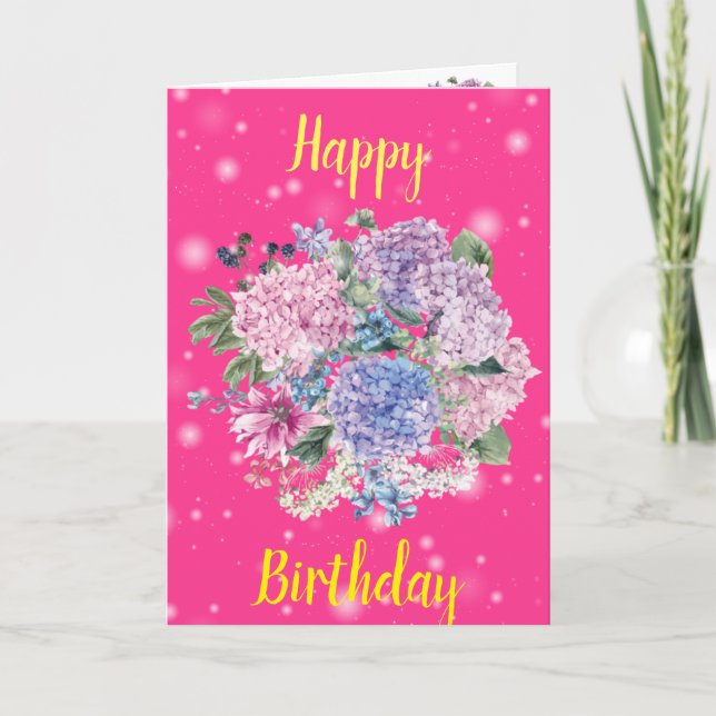 Tarjeta Feliz cumpleaños Floral (Anverso)