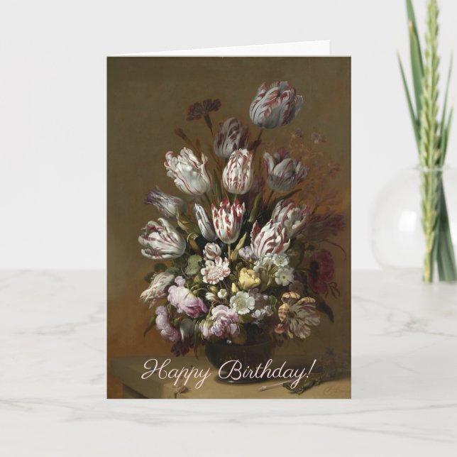 Tarjeta Feliz cumpleaños - Floral Bouquet | Bella Artes ne (Anverso)