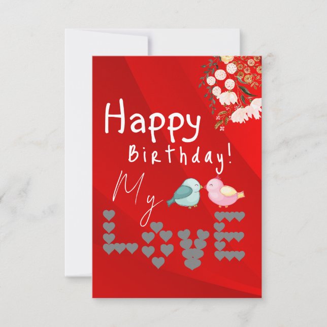 Tarjeta feliz cumpleaños floral encantador (Anverso)