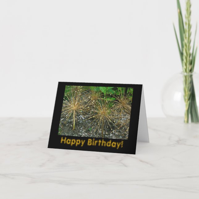 TARJETA "FELIZ CUMPLEAÑOS/FLORAL/FOTOGRAFÍA (Anverso)