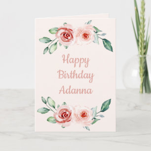 Tarjeta Feliz cumpleaños floral mi amor