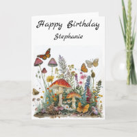 Feliz Cumpleaños Flores De Champiñones Cuento De H