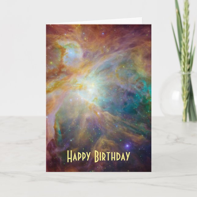 Tarjeta Feliz cumpleaños - Foto de astronomía de la nebulo (Anverso)