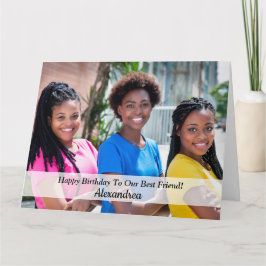 Tarjeta Feliz cumpleaños, foto de Girlfriend Buddy Big Per