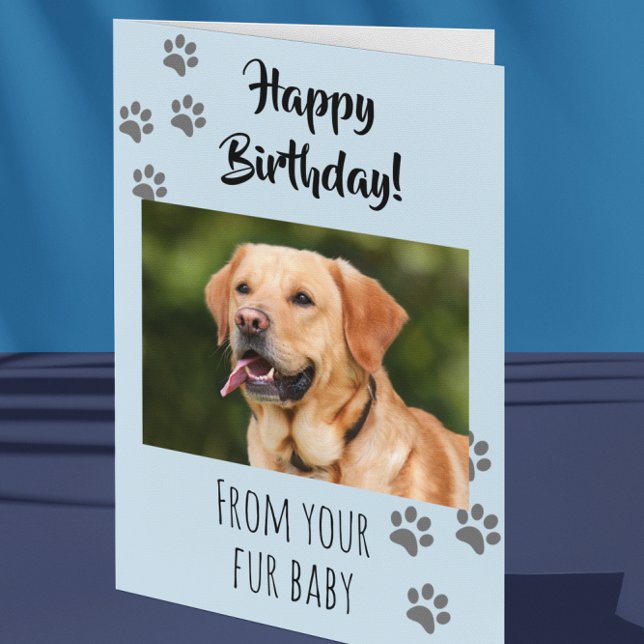 Tarjeta Feliz Cumpleaños Foto Perro Gato Mascota Bebe Pelu (Subido por el creador)