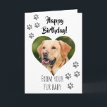 Tarjeta Feliz Cumpleaños Foto Perro Gato Mascota Bebé Pelu<br><div class="desc">Este diseño fue creado mediante arte digital. Puede personalizarse en el área proporcionada o personalizarse aún más eligiendo la opción "haga clic para personalizar" y cambiando el nombre, las iniciales o las palabras. También puede cambiar el color y el estilo del texto o eliminar el texto para obtener un diseño...</div>