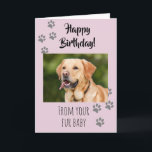 Tarjeta Feliz Cumpleaños Foto Perro Gato Mascota Bebe Pelu<br><div class="desc">Este diseño fue creado mediante arte digital. Puede personalizarse en el área proporcionada o personalizarse aún más eligiendo la opción "haga clic para personalizar" y cambiando el nombre, las iniciales o las palabras. También puede cambiar el color y el estilo del texto o eliminar el texto para obtener un diseño...</div>