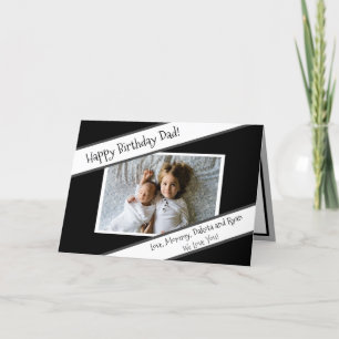 Tarjeta Feliz cumpleaños, foto personalizada de papá