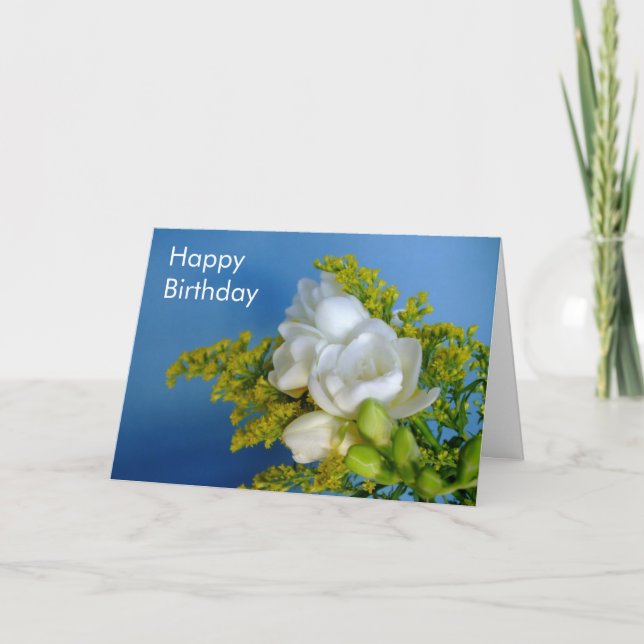 Tarjeta Feliz cumpleaños - Freesia Card (Anverso)