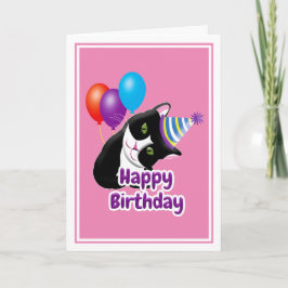 Tarjeta Feliz Cumpleaños Gato