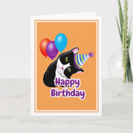 Tarjeta Feliz Cumpleaños Gato