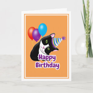 Tarjeta Feliz Cumpleaños Gato