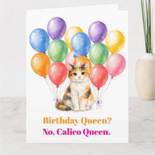 Tarjeta Feliz Cumpleaños Gato Calico Mascota