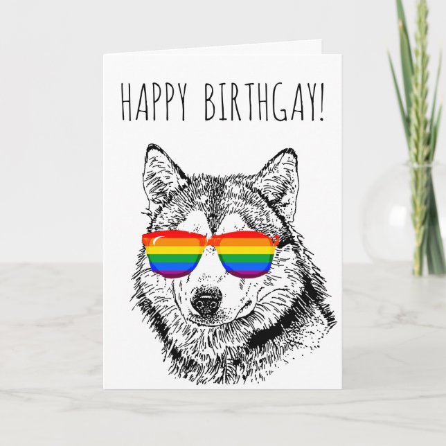 Tarjeta Feliz Cumpleaños Gay (Anverso)