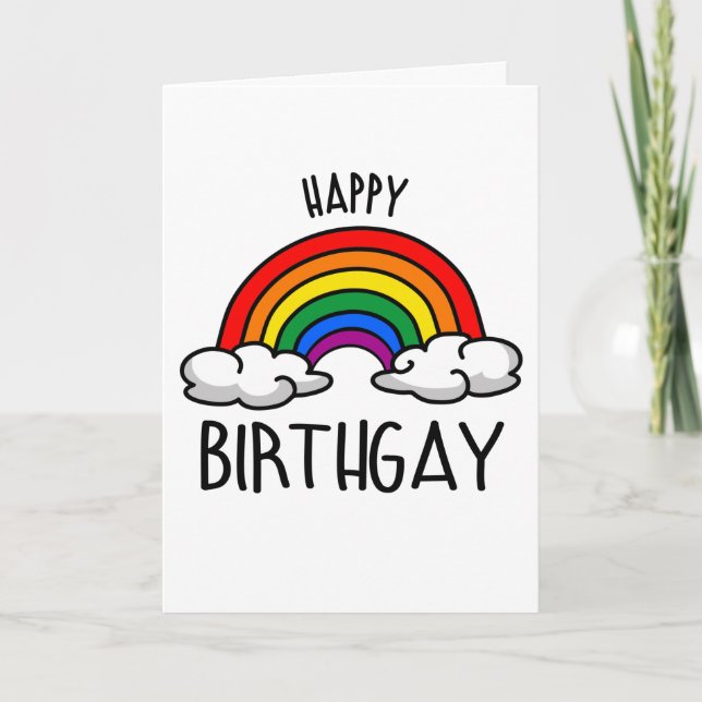 Tarjeta Feliz Cumpleaños Gay (Anverso)