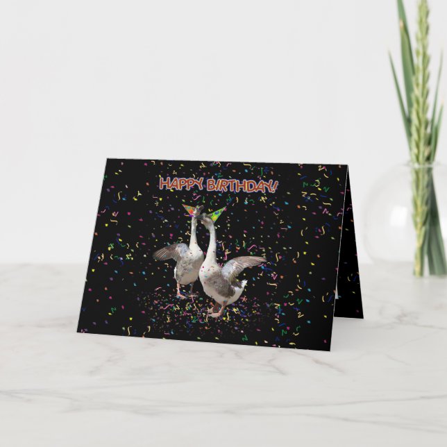 Tarjeta Feliz cumpleaños Geese (Anverso)