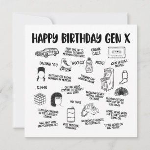 Tarjeta Feliz cumpleaños, general X