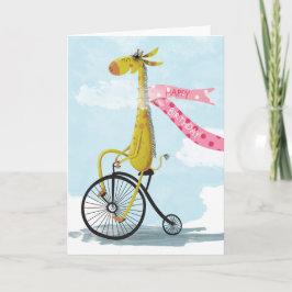 Tarjeta Feliz cumpleaños Giraffe