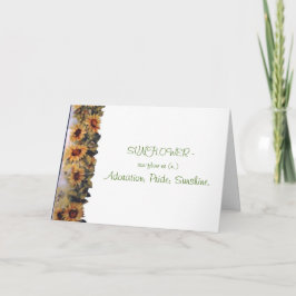 Tarjeta Feliz cumpleaños/girasol