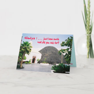 Tarjeta Feliz cumpleaños - Gladys/carbón