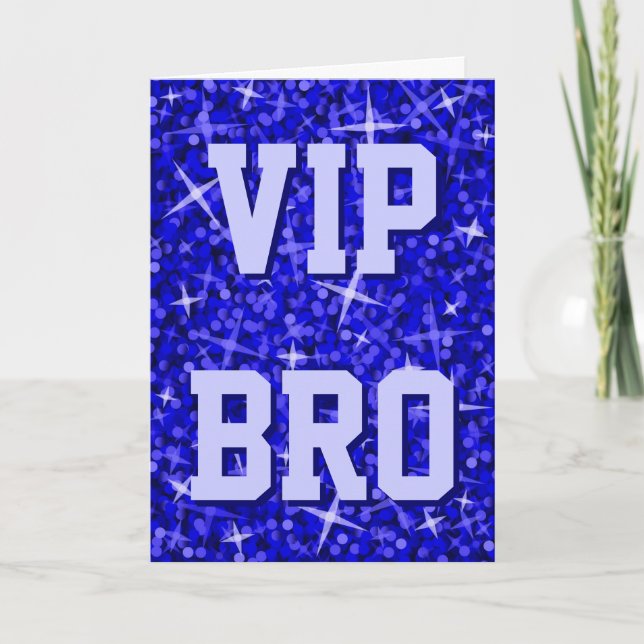 Tarjeta "Feliz cumpleaños" Glitz Dark Blue "VIP BR (Anverso)