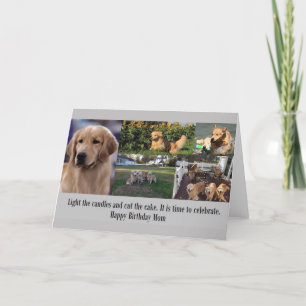 Tarjeta Feliz cumpleaños Golden Retriever Mom Collage