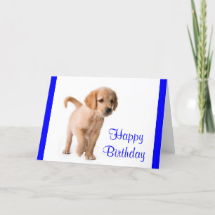 Tarjeta Feliz cumpleaños, Golden Retriever Puppy Dog Card